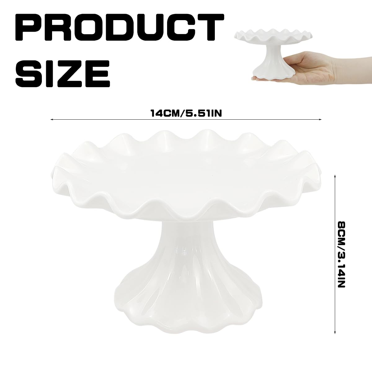 Ceramic Cake Stand, Dessert Pedestal Stand for Birthday Wedding 5.5Inch