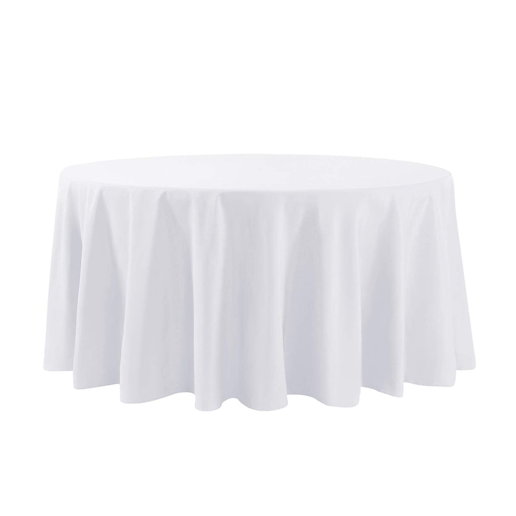 120 inch Round Tablecloth Washable Polyester Table Cloth Decorative Table Cover for Wedding Party Dining Banquet (120
