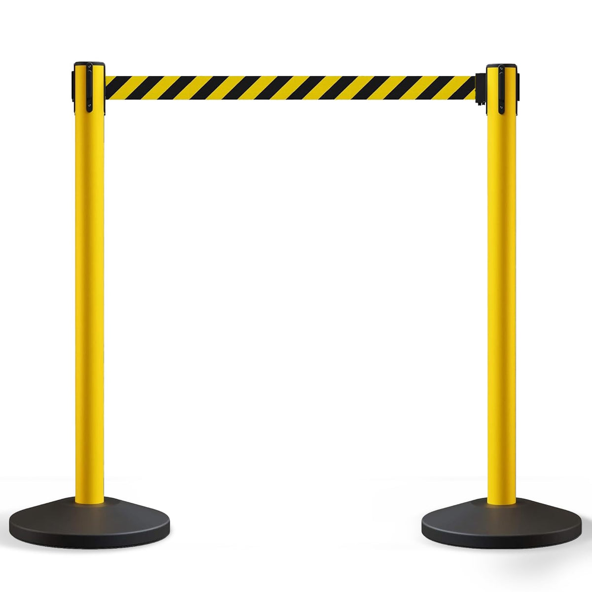 2-Pack Retractable Belt Stanchion Barriers, 11 Ft
