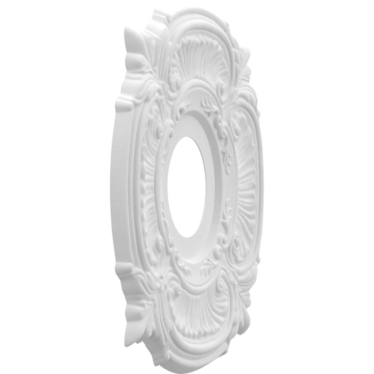 Attica Thermoformed PVC Ceiling Medallion (Fits Canopies up to 5"), 13"OD x 3 1/2"ID x 3/4"P