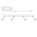 Plug in Track Light, White, 23", 4 Way GU10 Track Ceiling Lighting