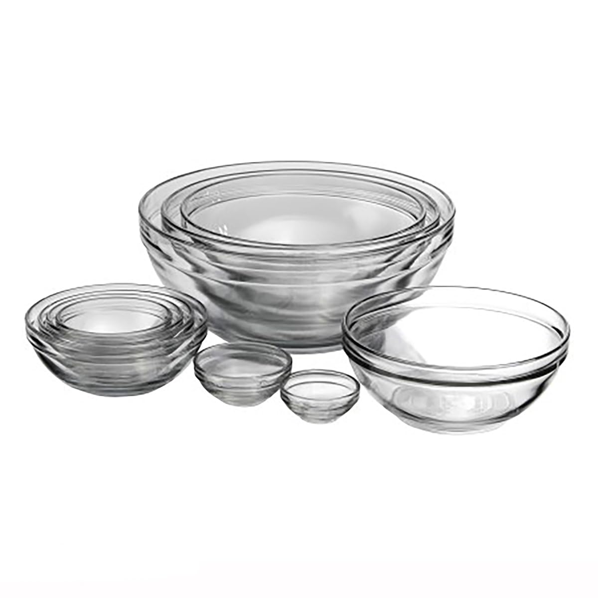 10 Piece Mixing Bowl Set, Nesting Serving Bowls & Mixing Bowls (1 oz, 2 oz, 4 oz, 6 oz, 10 oz, 16 oz, 1 Qt, 1.5 Qt