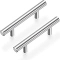 30 Pack Brushed Nickel Cabinet Handles 3 Inch Hole Center Drawer Pulls Stainless Steel Cabinet Pulls Silver Kitchen