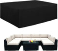 600D Heavy Duty Patio Furniture Cover, Outdoor Rectangular Table and Chair Set, Waterproof Sectional Set (110"L x
