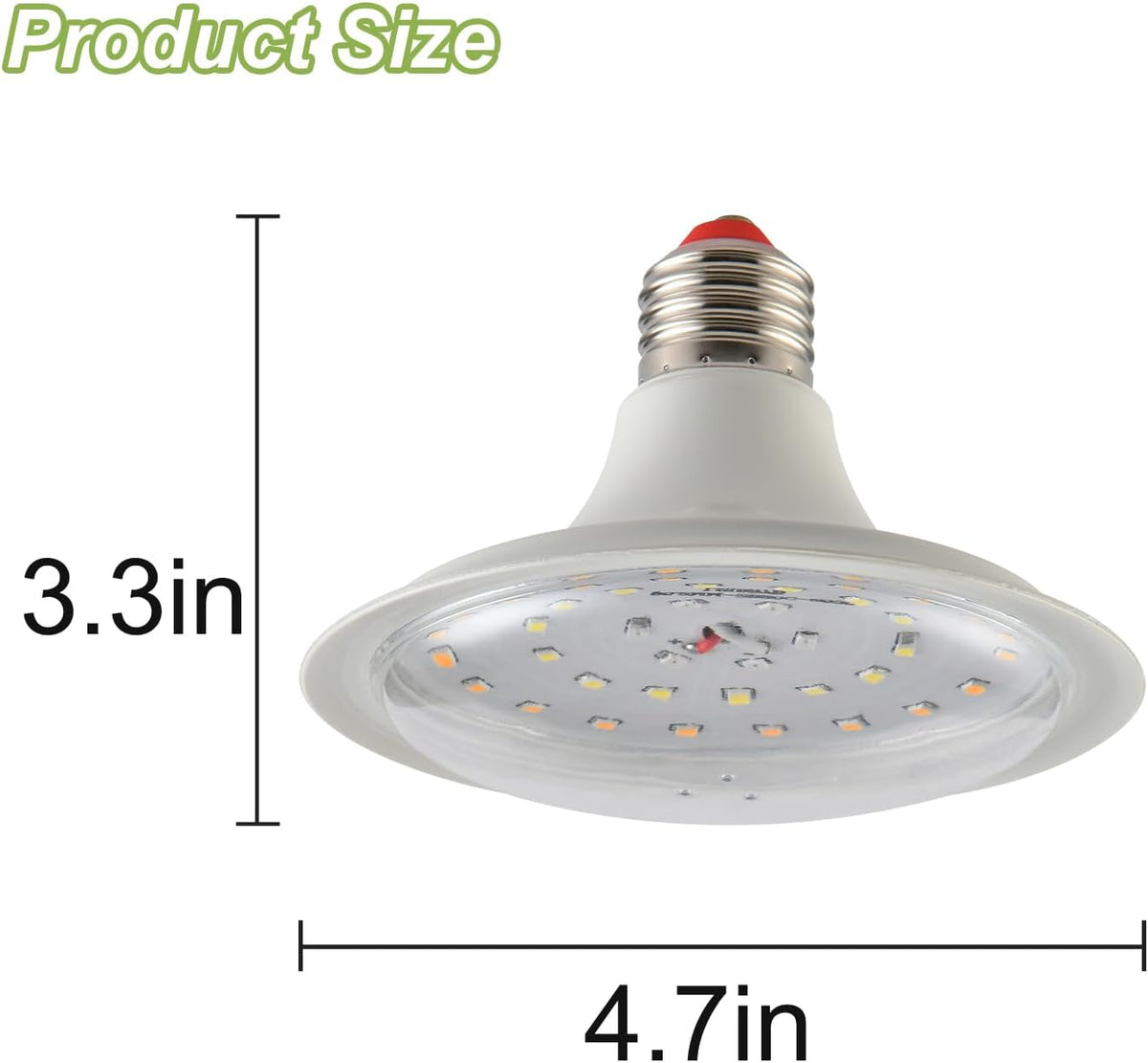 Grow Lights for Indoor Plants, Full Spectrum Grow Light Bulbs, 15W, E26 Base, High PPF Plant Light Bulbs
