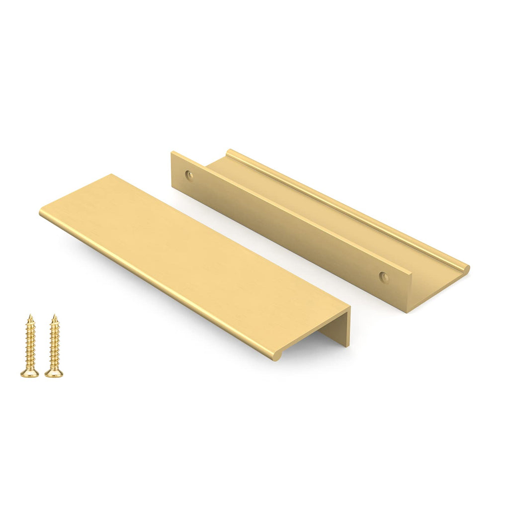 30 Pack Kitchen Cabinet Handles 5-1/16" Matte Gold Pulls Edge Pulls