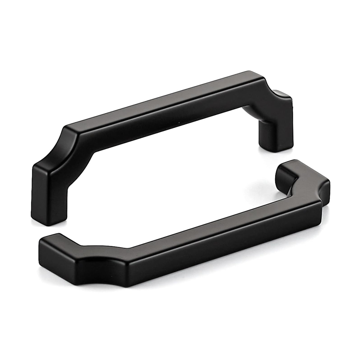 10 Pack Black Cabinet Handles, 3-3/4" Solid Kitchen Drawer Pulls
