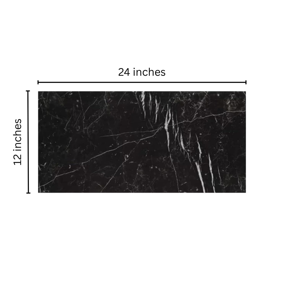 12x24 Nero Marquina Black with White Porcelain Floor and Wall Tile , Backsplash, Countertop, Bathroom, Fireplace