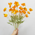 Poppy Flowers Artificial, Poppy Silk Flowers with Stems, Ranunculus Artificial Flowers, Faux Flower Stems for