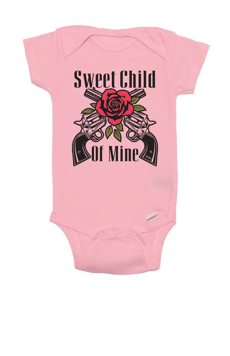 Sweet Child Of Mine - Short Sleeve Baby Infant Bodysuit - Boy/Girl