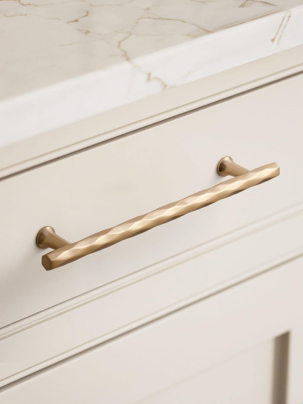 Cabinet Pulls Champagne Bronze 12.6" Hole Center 5 Pack Hammered