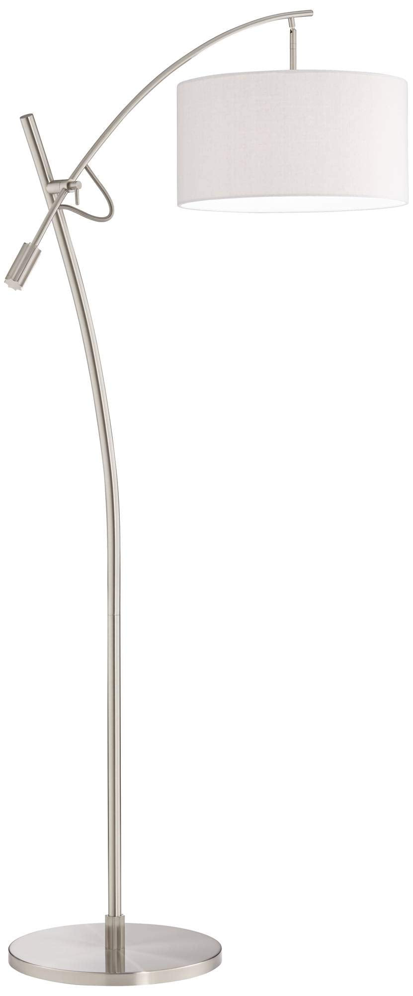 Inspired Arco Style Raymond Brushed Nickel Adjustable Boom Arc 69" Tall Floor Lamp