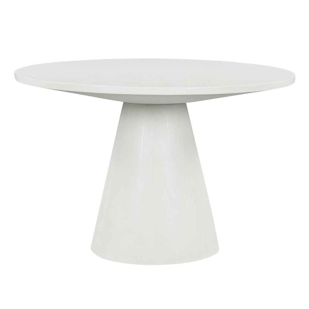 Inspired Saarinen Style 46.5" Modern Round Dining Table for 4-6, Wooden French Country Round Kitchen Table with Pedestal Base, Mid Century