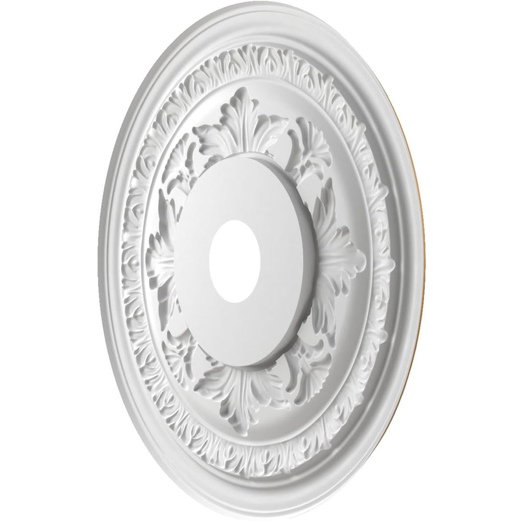 Baltimore Thermoformed PVC Ceiling Medallion (Fits Canopies up to 7 3/4"), 22"OD x 3 1/2"ID x 1"P, Bright