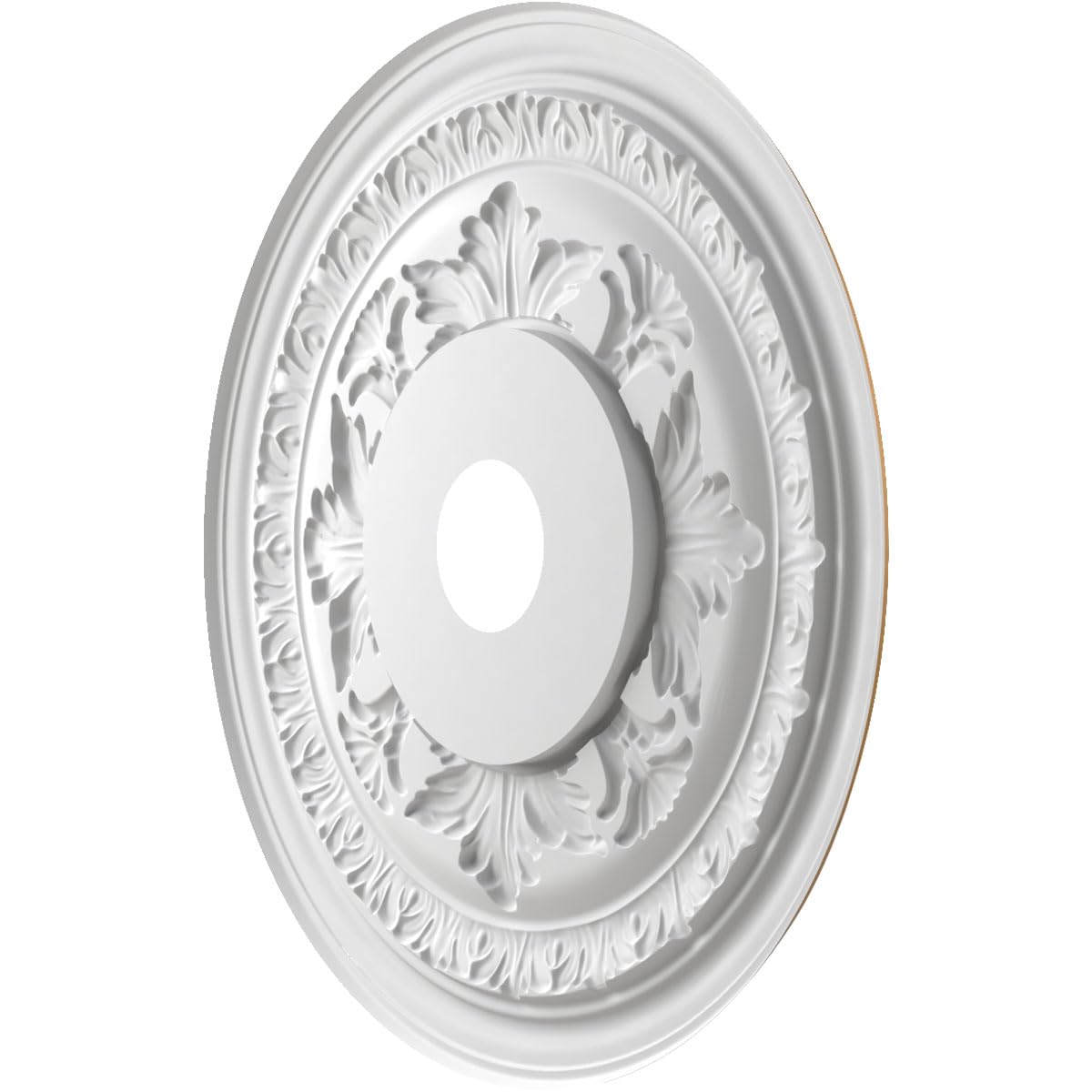 Baltimore Thermoformed PVC Ceiling Medallion (Fits Canopies up to 7 3/4"), 22"OD x 3 1/2"ID x 1"P, Bright