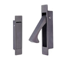 Pocket Door Handles Edge Pull,Flush Finger Hardware,Gun Grey,2