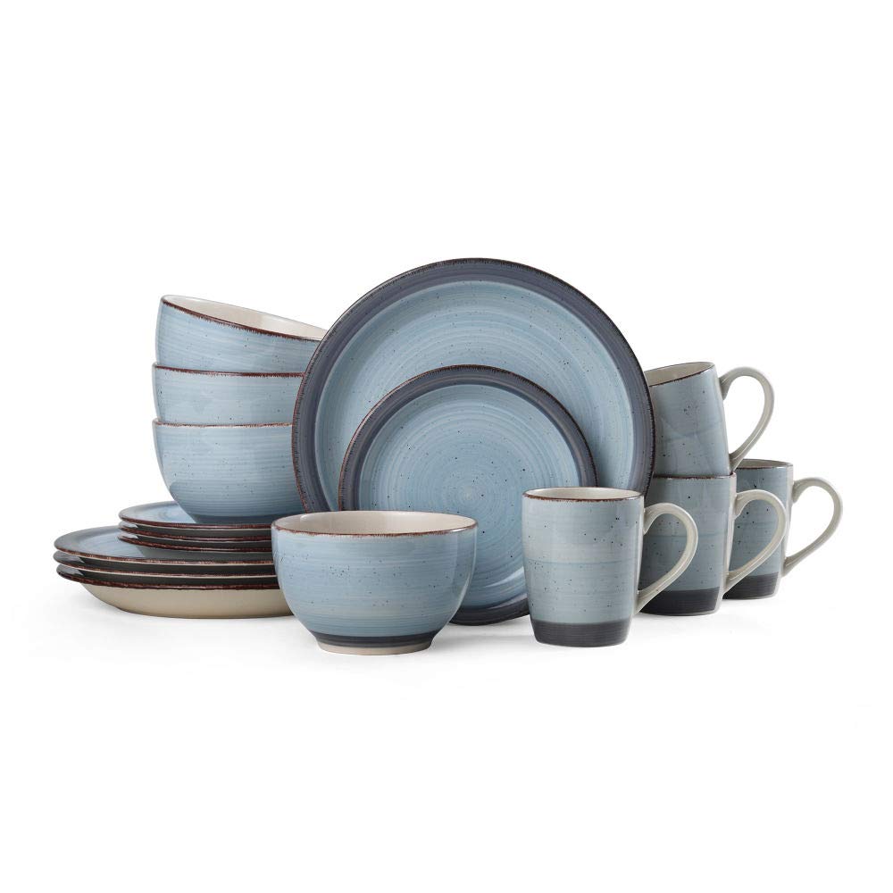 Sadie 16-Piece Dinnerware Set, Blue