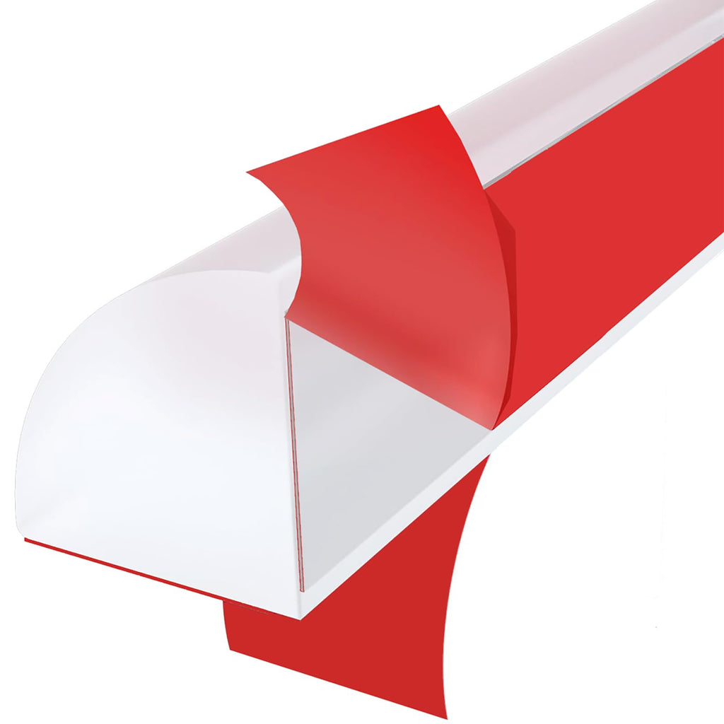 1 Inch Flexible Quarter Round Molding 5FT, Peel and Stick Rubber Trim Molding, Self Adhesive DIY for Wall Seams