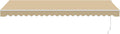 Electric Patio Awning Caribbean White Frame 20x10 Desert Sand | Retractable sunshade for decks and balconies