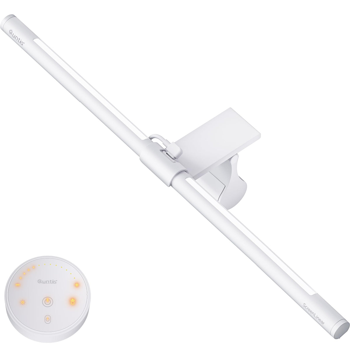 White Monitor Light Bar with Backlight, Desk Light with Remote