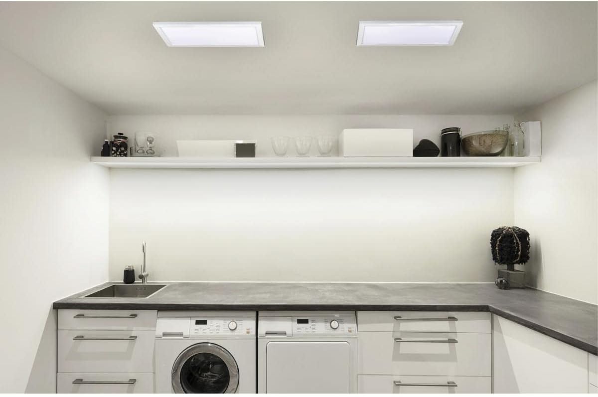 LED Flush Mount, 0.75x23.50x23.50, White Finish