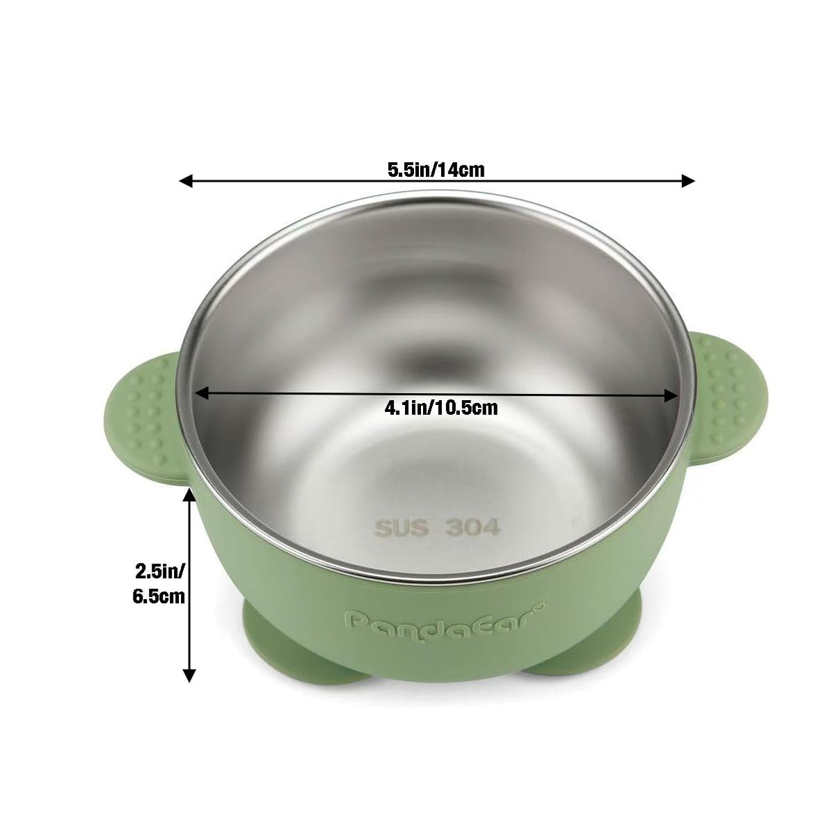 3 Pack Stainless Steel Baby Suction Bowls, Non-Slip Child Food Bowl with Silicone Sleeve for Kids Toddlers Infants