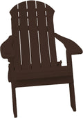Seaside Collection Poly Folding Adirondack Chair, Milwaukee Brown