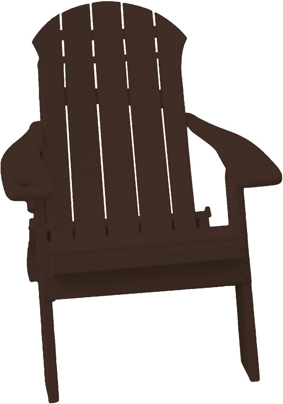 Seaside Collection Poly Folding Adirondack Chair, Milwaukee Brown