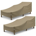 Outdoor Chaise Lounge Covers, 2 Pack Patio Chaise Cover 84"L x 30"W x 24"H, Heavy Duty Waterproof Beach Chair Cover