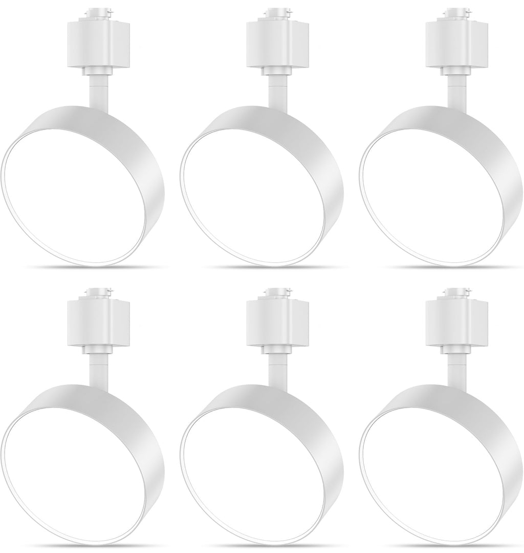 Diffuse J Type Track Lighting Heads, 12W White 6 Pack