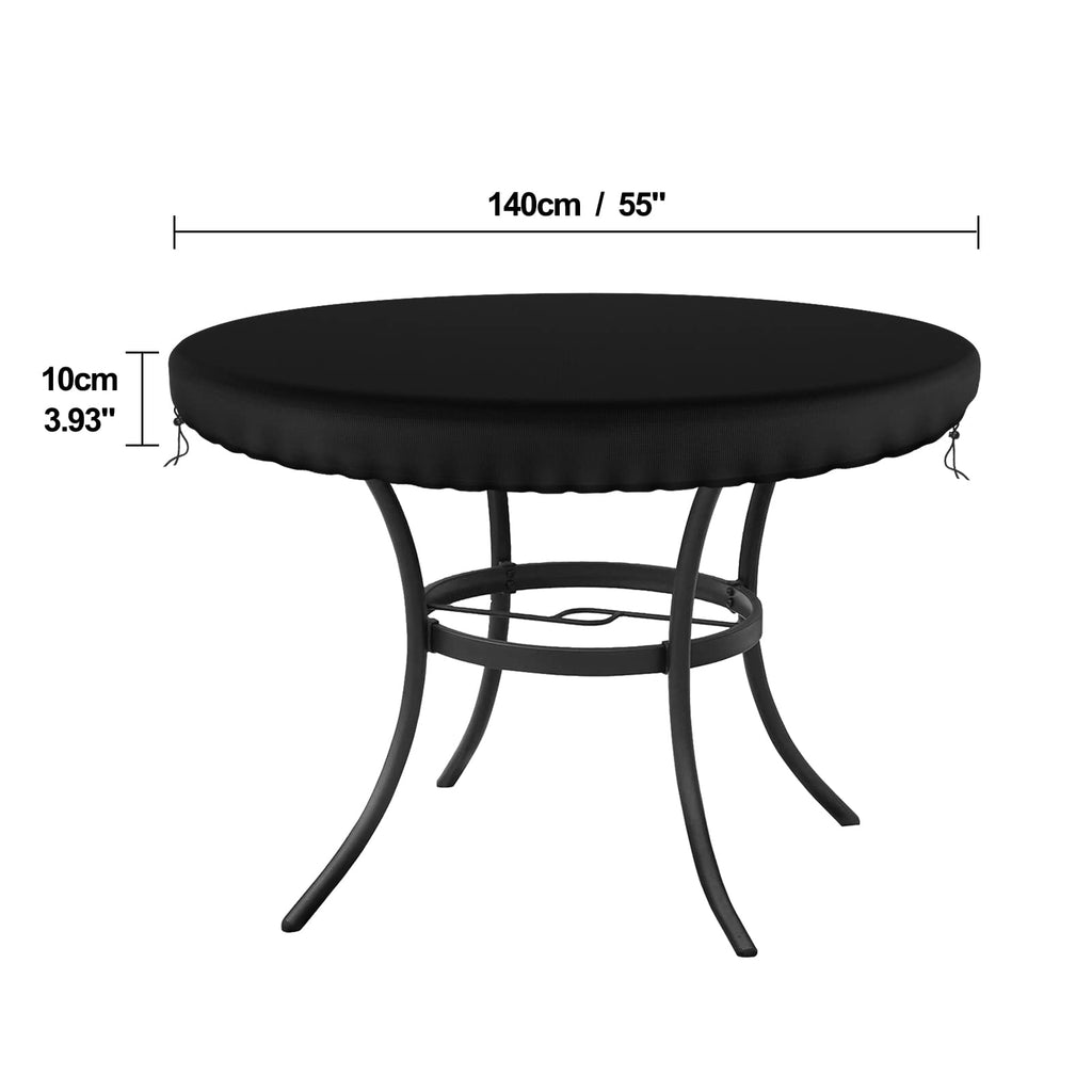 Round Outdoor Patio Furniture Covers, Waterproof Garden Table Cover, UV Resistant Anti-Fading Cover for Outdoor