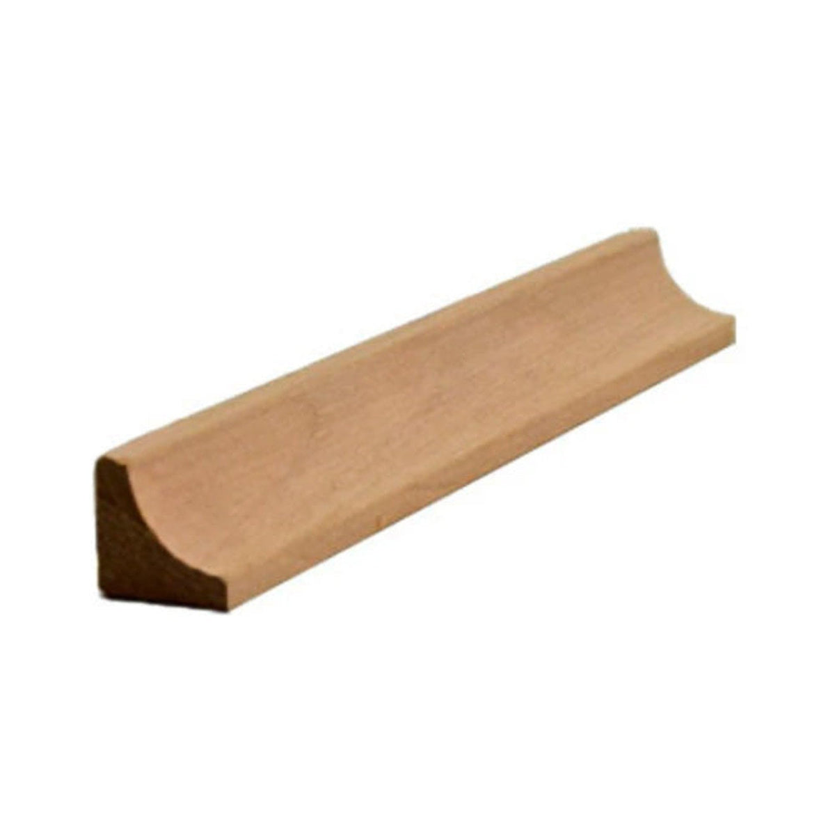 Cove Molding 1/2" x 1/2" Trim. Unfinished, Red Oak, 94"