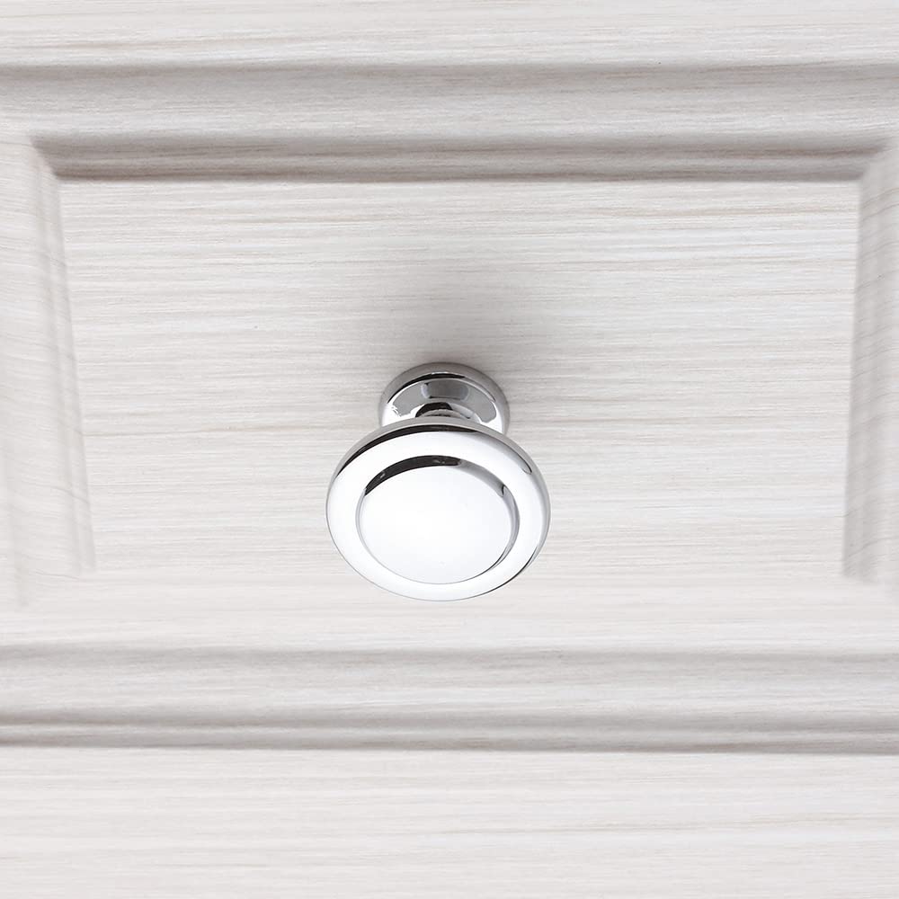 10 Pack Polished Chrome Cabinet Knobs Pull Round Single Hole 1960