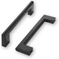 3-1/2 Inch Hole Center 10-Pack,Matte Black Heavy Duty Soild Cabinet Pulls,Kitchen Drawer Handle, Hardware , Drawer