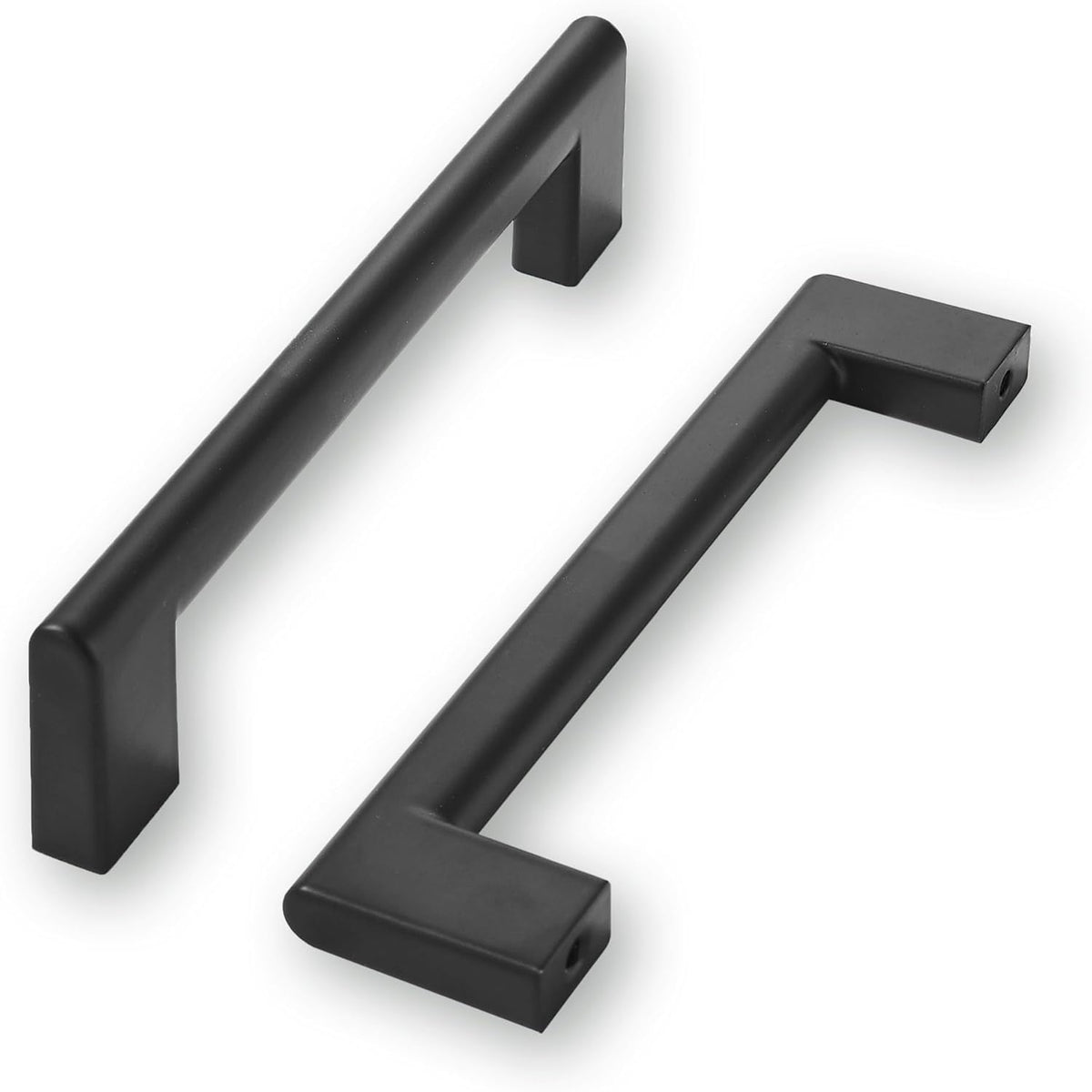3-1/2 Inch Hole Center 10-Pack,Matte Black Heavy Duty Soild Cabinet Pulls,Kitchen Drawer Handle, Hardware , Drawer