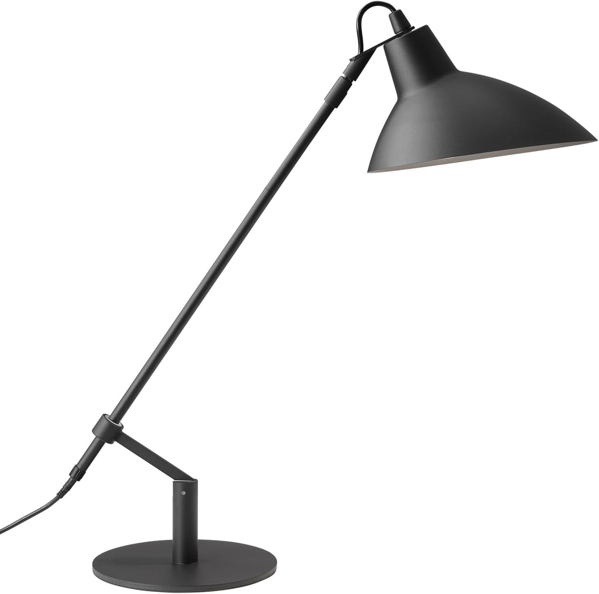 Modern Industrial All-Metal Adjustable Desk Lamp, 24 Inch, Natural Finish