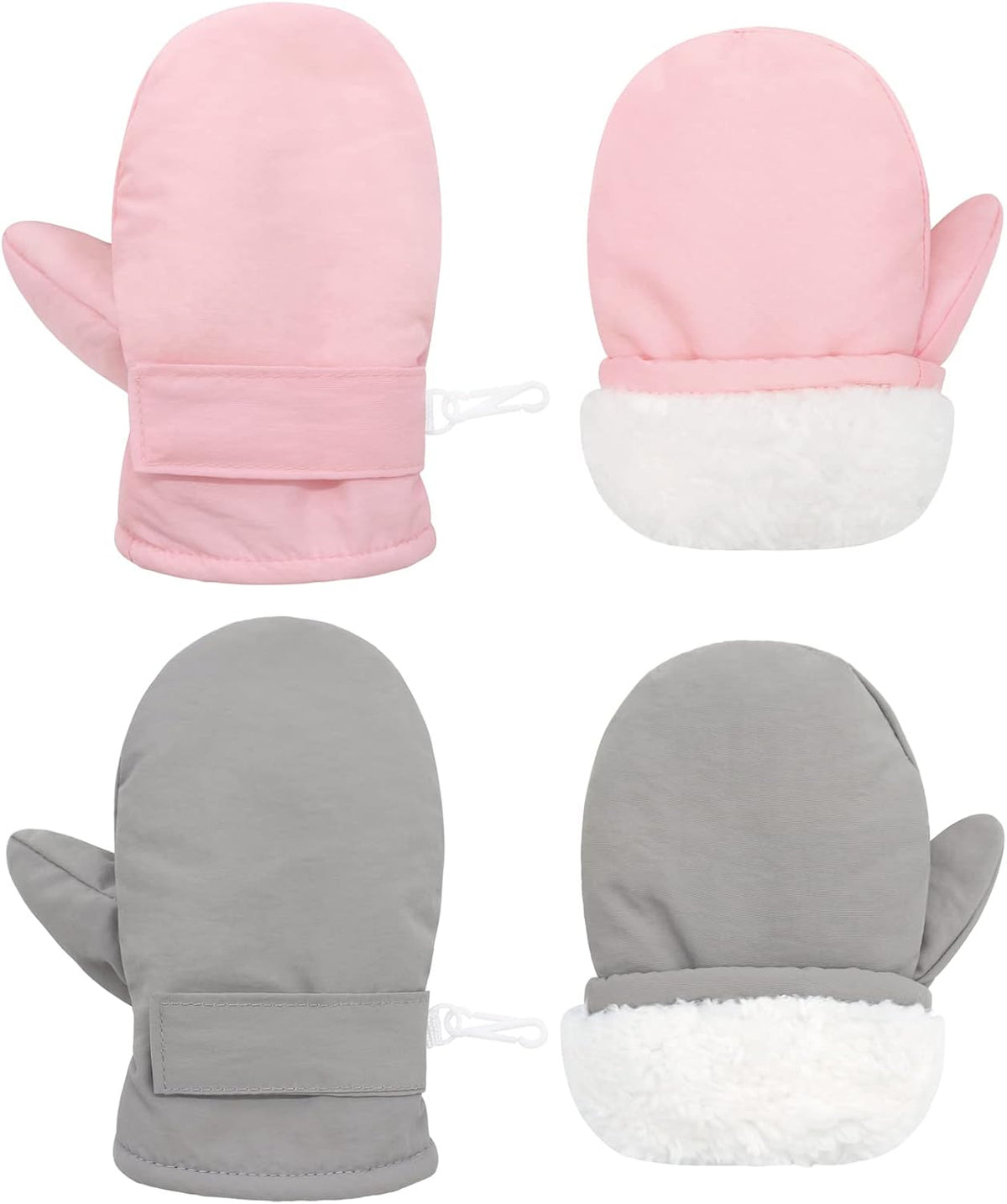 2 Pairs Toddler Gloves Waterproof Toddler Winter Mittens for Kids Snow Gloves Warm Baby Winter Mittens for Boys Girls