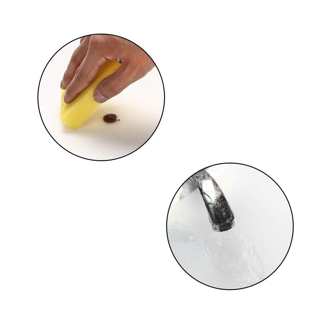 23.6'' by 15.7''Flexible Silicone Placemat Non Slip Waterproof Heat Resistant Dinner Table Transparent with Fog 2 PCS