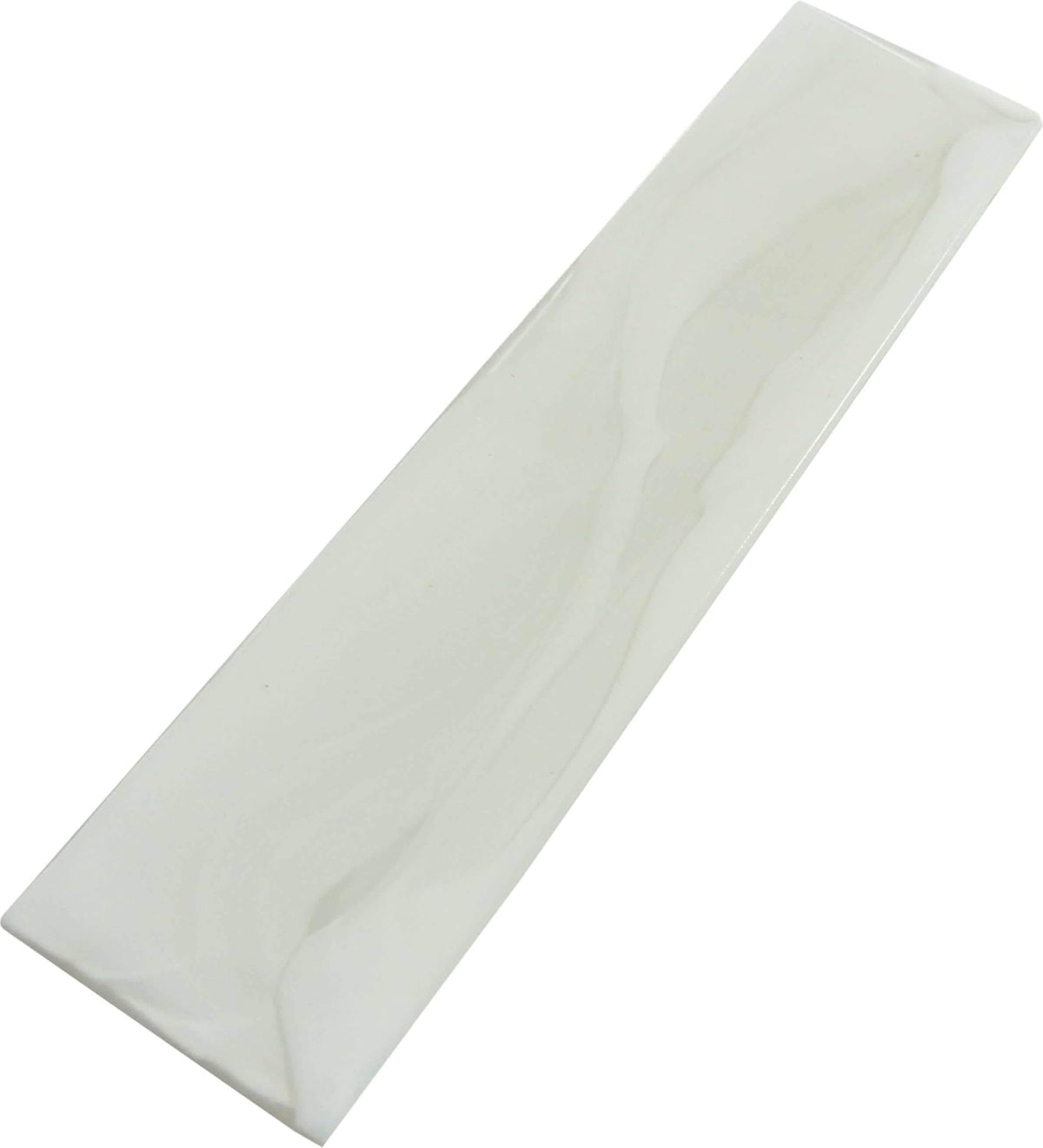 Oasis Tile Elegant Swirl Porcelain Cloud White 3x12 Glass Subway Tile