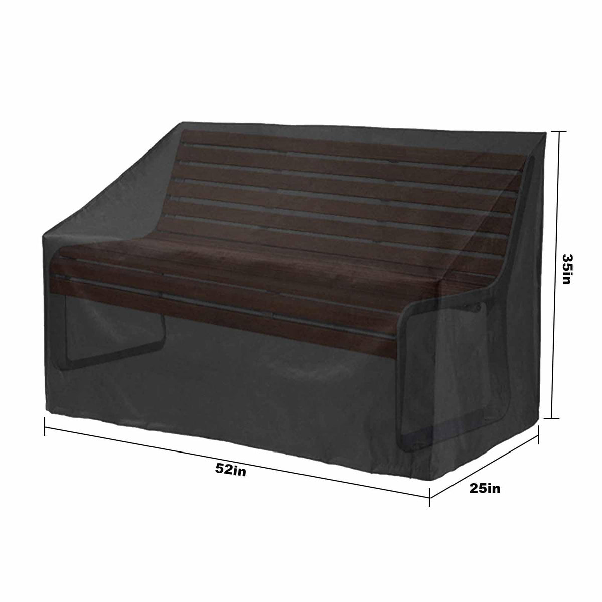 Outdoor Bench Covers Waterproof Patio Loveseat Cover Heavy Duty Couch Cover for Outdoor Furniture 2-Seats Patio