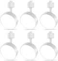 Diffuse LED Track Lighting Heads H Type, 12W 3000K, 6 Pack White