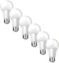 6 Pack 3-Way LED Light Bulb Three Way 50W-100W-150W Equivalent, E26 Base