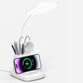 LED Desk Lamp with Wireless Charger, White