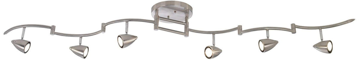 Heavy Duty Axel 72" Wide 6-Light Swing Arm LED Kit Track Light