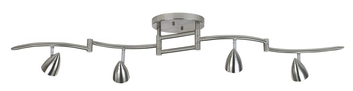 Axel Adjustable Swing Arm 4-Light Fixture LED 49" Wide Track Light Fixture