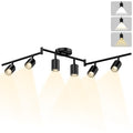 6 Light Track Lighting Kit, 48" 6 Way Ceiling Spotlights Fixture