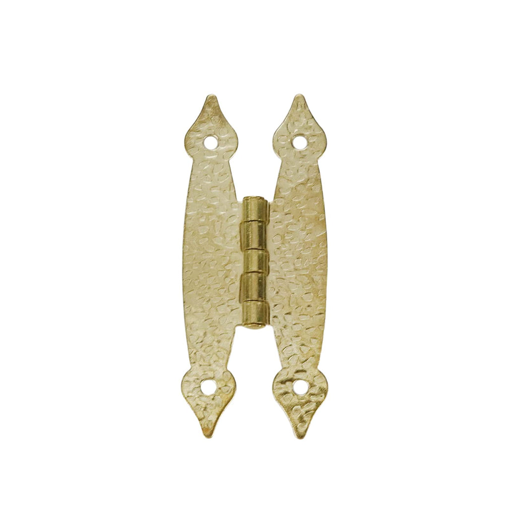 Cabinet Decorative Hinges, Antique H-Shaped Hinges, Gold, 3.5 Inch