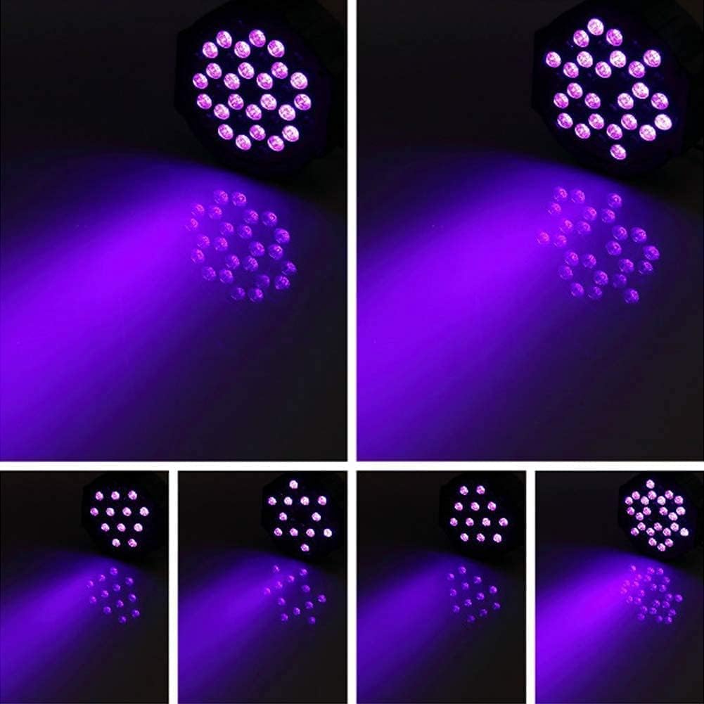36LED Black Lights, 72W UV Stage Lights Blacklight with Glow in The Dark Party Supplies by DMX and Remote Control for