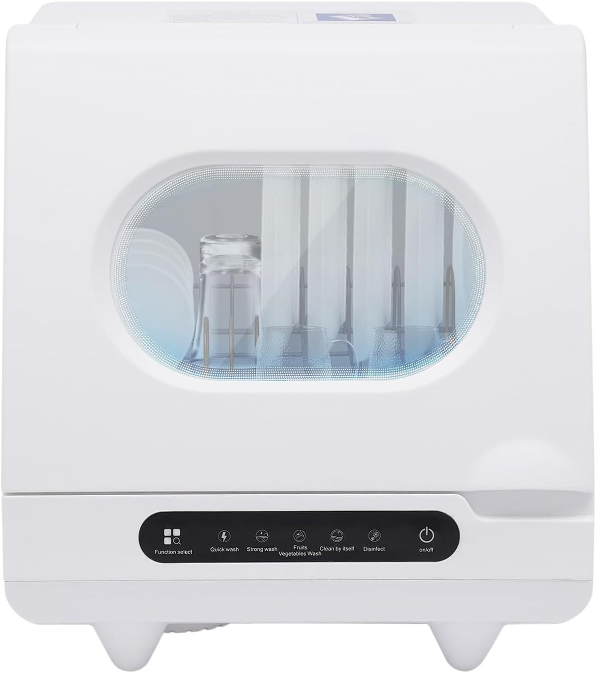 6-Set Countertop Dishwasher - 800w 5-in-1 Compact Dishwasher with High-Temp Sterilization (161.6℉)