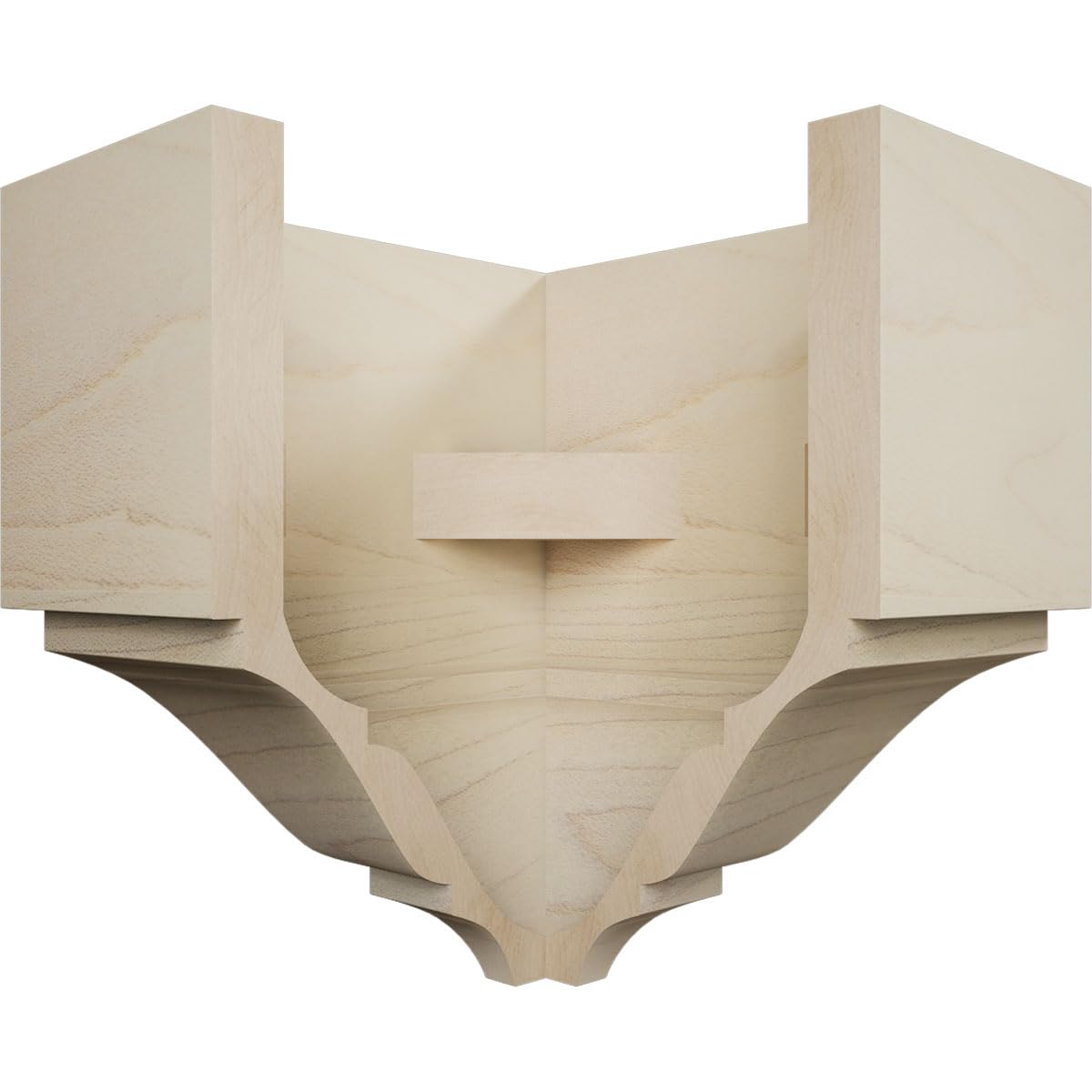 2 3/4"P x 5 5/8"H x 5 1/2"W Solid Hardwood Stain Grade Universal Outside Crown Moulding Block for Profiles